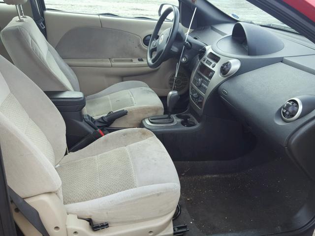 1G8AW15F37Z170522 - 2007 SATURN ION LEVEL RED photo 5