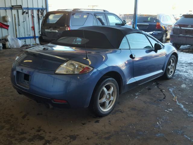 4A3AL25F28E031282 - 2008 MITSUBISHI ECLIPSE SP BLUE photo 4