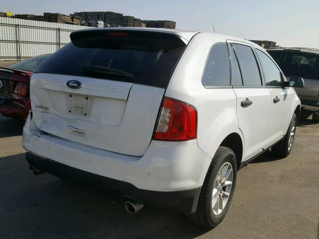 2FMDK3GC7EBA07526 - 2014 FORD EDGE SE WHITE photo 4