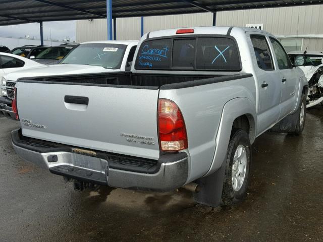 5TEJU62N66Z249500 - 2006 TOYOTA TACOMA DOU SILVER photo 4