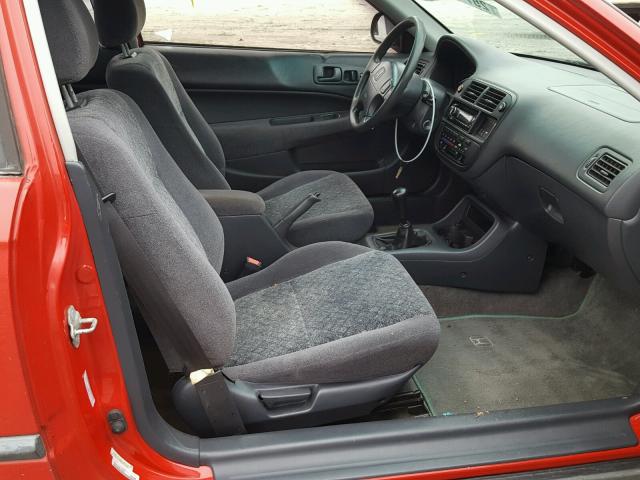 1HGEJ7129WL051355 - 1998 HONDA CIVIC HX RED photo 5