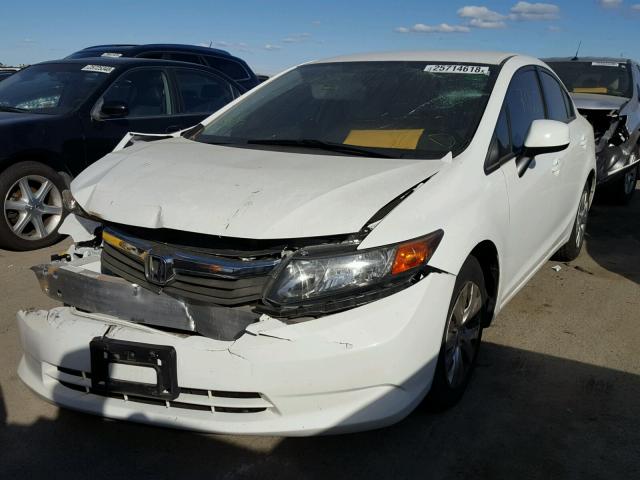 19XFB2F53CE391112 - 2012 HONDA CIVIC LX WHITE photo 2