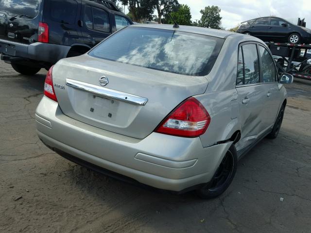 3N1BC11E08L434114 - 2008 NISSAN VERSA S GOLD photo 4