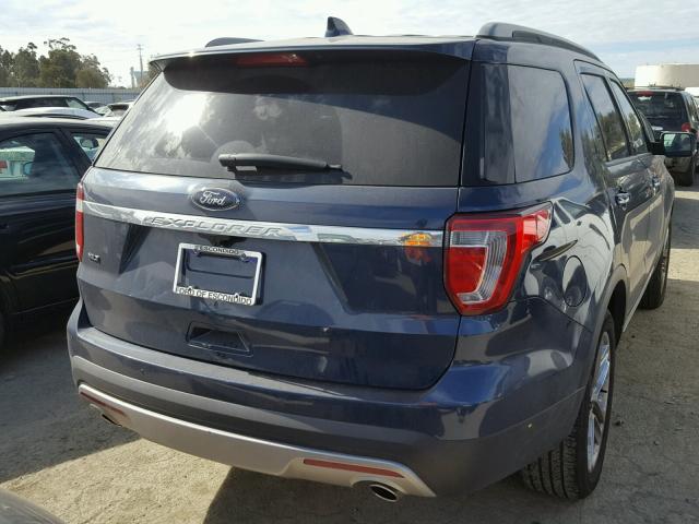 1FM5K7D88HGA61510 - 2017 FORD EXPLORER X BLUE photo 4