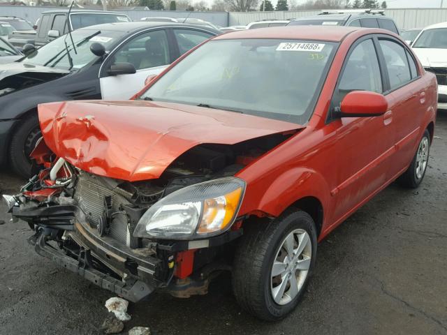 KNADH4A33A6687643 - 2010 KIA RIO LX Կարմիր լուսանկար 2