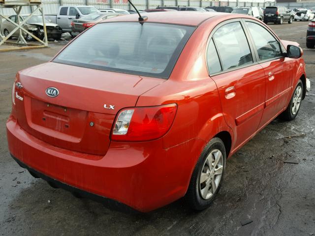 KNADH4A33A6687643 - 2010 KIA RIO LX RED photo 4