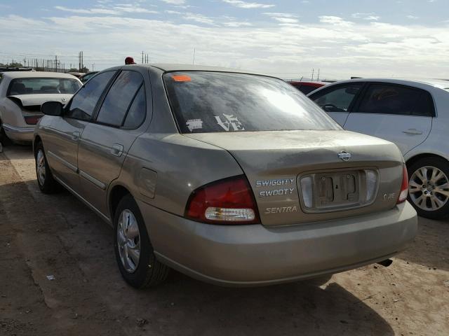 3N1CB51D4YL317495 - 2000 NISSAN SENTRA BAS GOLD photo 3