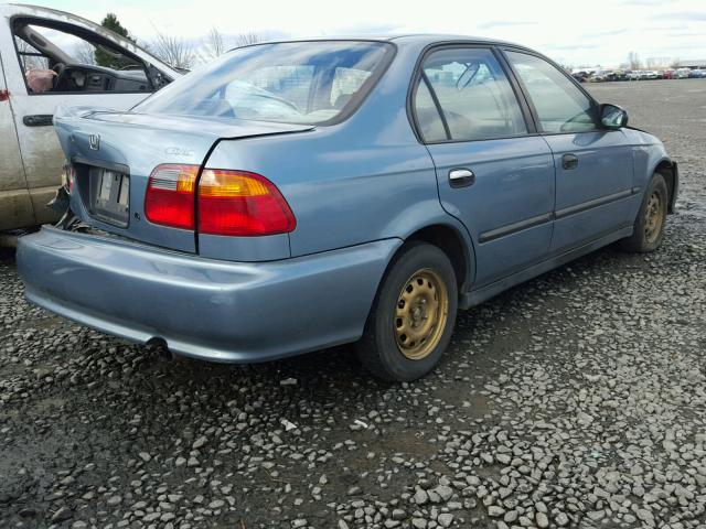 1HGEJ6525YL042207 - 2000 HONDA CIVIC DX BLUE photo 4