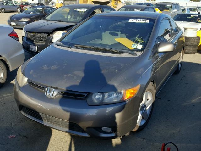 2HGFG11846H520918 - 2006 HONDA CIVIC EX GRAY photo 2