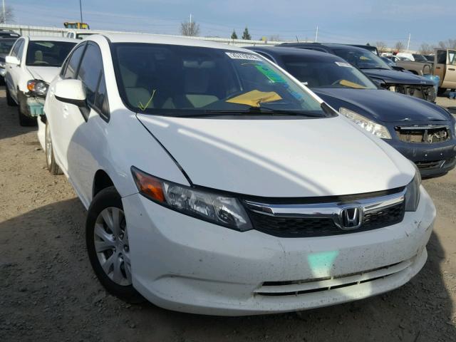 19XFB2E5XCE060643 - 2012 HONDA CIVIC LX WHITE photo 1