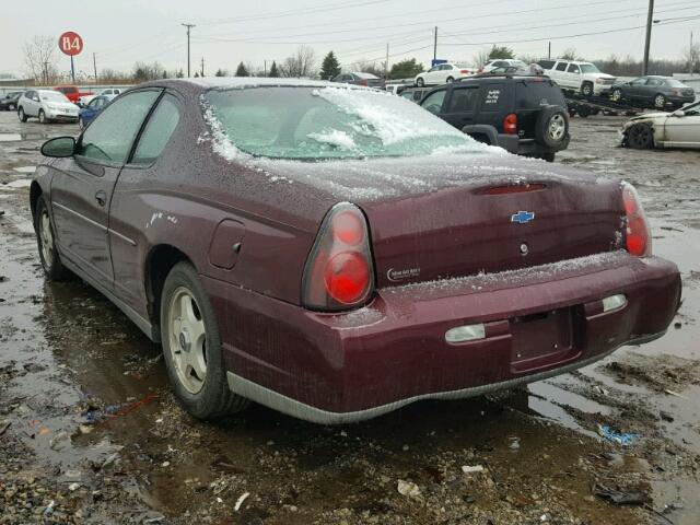 2G1WW12E439278667 - 2003 CHEVROLET MONTE CARL 栗色 照片 3