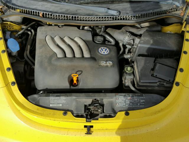 3VWCK21C52M428171 - 2002 VOLKSWAGEN NEW BEETLE YELLOW photo 7