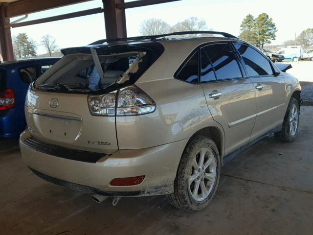 2T2GK31U29C059285 - 2009 LEXUS RX 350 GOLD photo 4