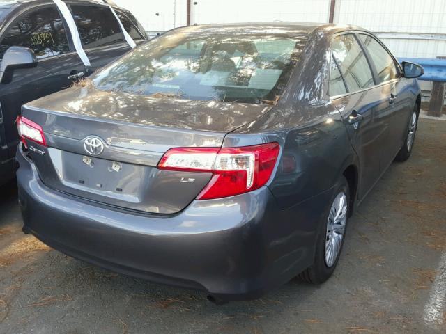 4T4BF1FK6DR295059 - 2013 TOYOTA CAMRY L GRAY photo 4