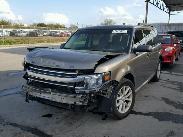 2FMGK5B85EBD18397 - 2014 FORD FLEX SE GRAY photo 2