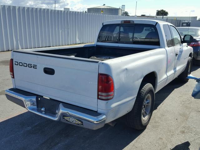 1B7GL22X2XS110770 - 1999 DODGE DAKOTA WHITE photo 4