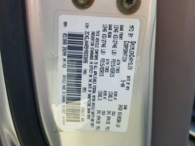 2C4GJ44R9YR833096 - 2000 CHRYSLER GRAND VOYA Gümüş foto 10