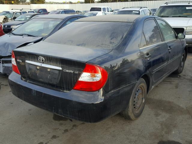 4T1BE32K23U210747 - 2003 TOYOTA CAMRY LE შავი ფოტო 4