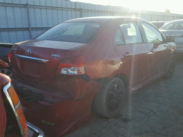 JTDBT923671049400 - 2007 TOYOTA YARIS RED photo 4