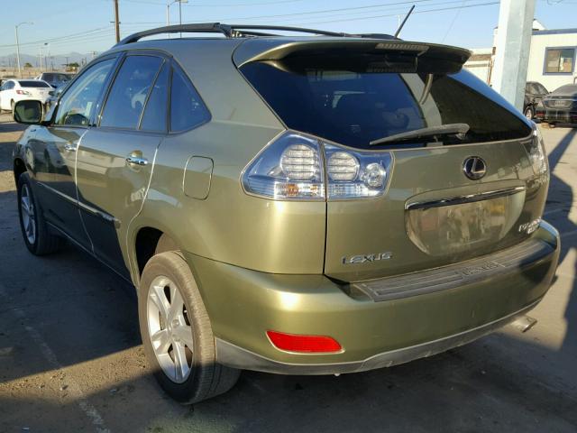 JTJHW31U982052258 - 2008 LEXUS RX 400H GREEN photo 3