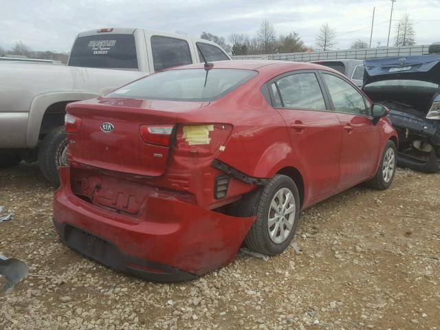 KNADM4A30C6057271 - 2012 KIA RIO LX RED photo 4