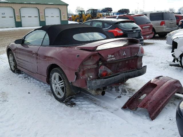 4A3AE55H83E175473 - 2003 MITSUBISHI ECLIPSE SP BURGUNDY photo 3