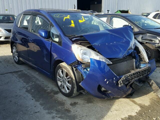 JHMGE8H41AS023295 - 2010 HONDA FIT SPORT BLUE photo 1