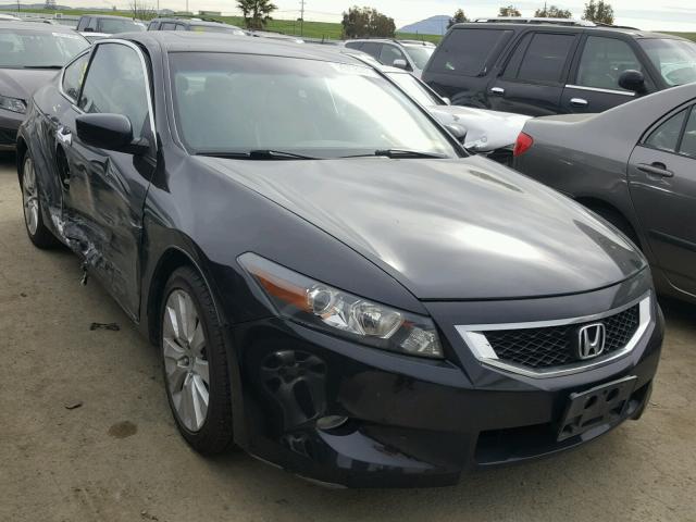 1HGCS22878A017682 - 2008 HONDA ACCORD EXL BLACK photo 1