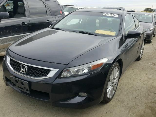 1HGCS22878A017682 - 2008 HONDA ACCORD EXL BLACK photo 2