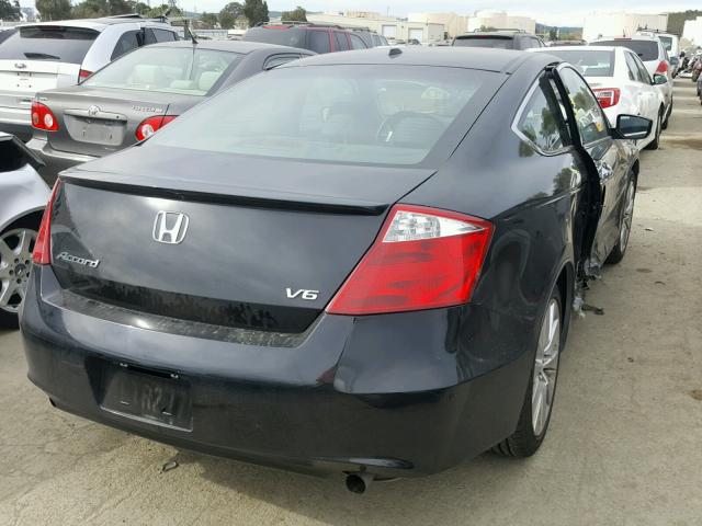 1HGCS22878A017682 - 2008 HONDA ACCORD EXL BLACK photo 4