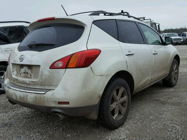 JN8AZ1MW8AW114281 - 2010 NISSAN MURANO S WHITE photo 4