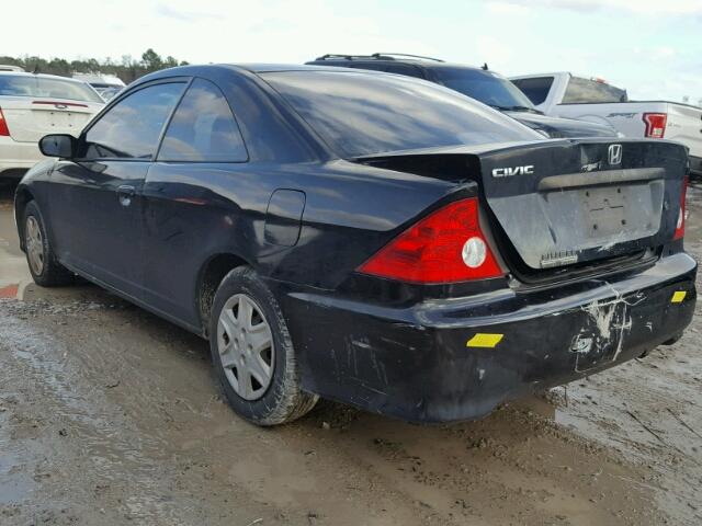 1HGEM21104L017996 - 2004 HONDA CIVIC DX V BLACK photo 3