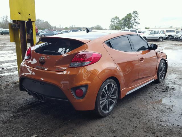 KMHTC6AE3GU279430 - 2016 HYUNDAI VELOSTER T ORANGE photo 4