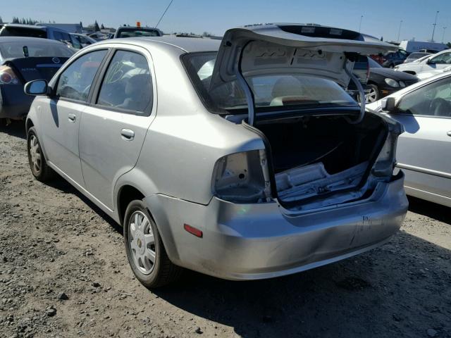 KL1TD526X5B354921 - 2005 CHEVROLET AVEO BASE SILVER photo 3