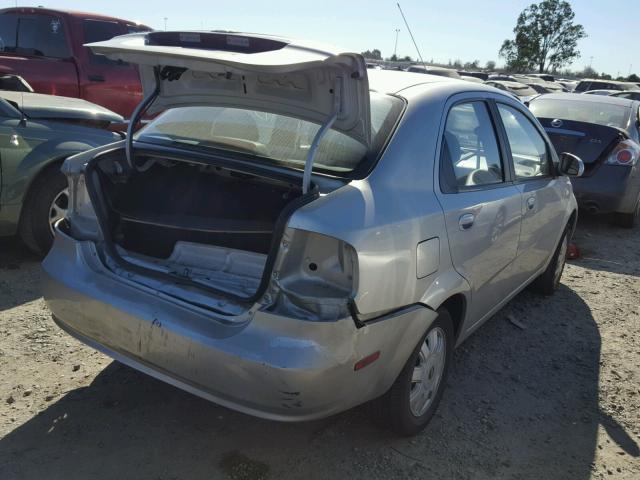 KL1TD526X5B354921 - 2005 CHEVROLET AVEO BASE Gümüş foto 4