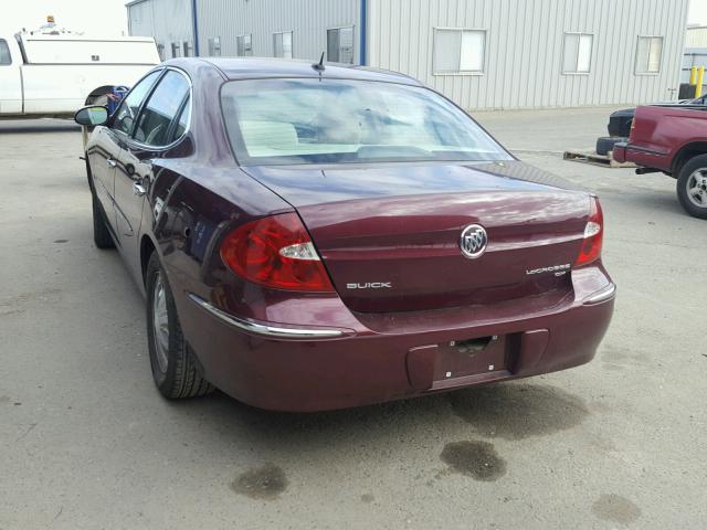 2G4WC582071136711 - 2007 BUICK LACROSSE C BURGUNDY photo 3