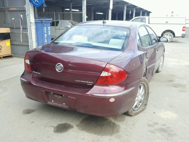 2G4WC582071136711 - 2007 BUICK LACROSSE C BURGUNDY photo 4