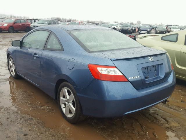 2HGFG11816H559515 - 2006 HONDA CIVIC EX BLUE photo 3