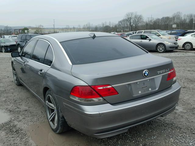 WBAHN83577DT65740 - 2007 BMW 750 GRAY photo 3