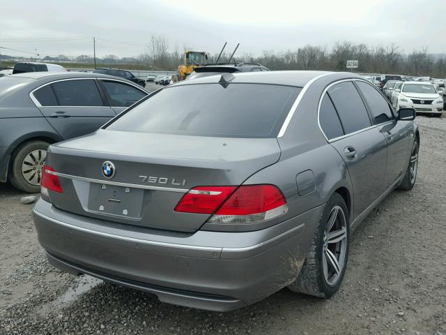 WBAHN83577DT65740 - 2007 BMW 750 GRAY photo 4