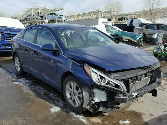 5NPE24AFXFH140143 - 2015 HYUNDAI SONATA SE BLUE photo 1