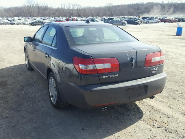 3LNHM28T87R635930 - 2007 LINCOLN MKZ BLACK photo 3