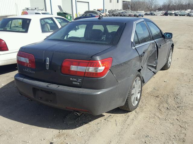 3LNHM28T87R635930 - 2007 LINCOLN MKZ BLACK photo 4