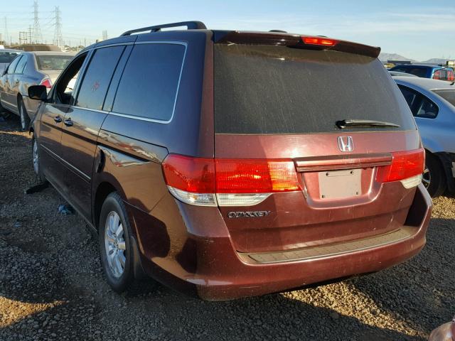 5FNRL38788B093770 - 2008 HONDA ODYSSEY EX MAROON photo 3