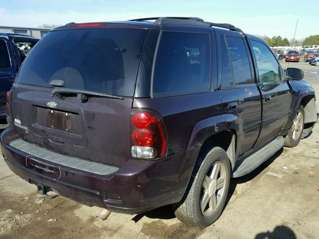 1GNDT13S682154442 - 2008 CHEVROLET TRAILBLAZE PURPLE photo 4