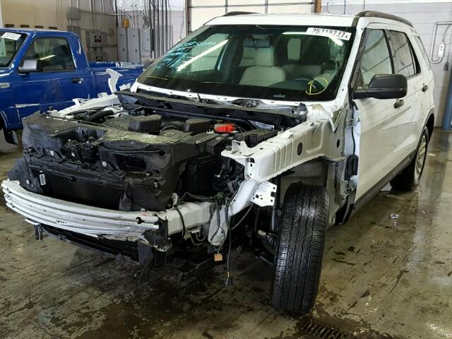 1FM5K8B88GGC22283 - 2016 FORD EXPLORER WHITE photo 2