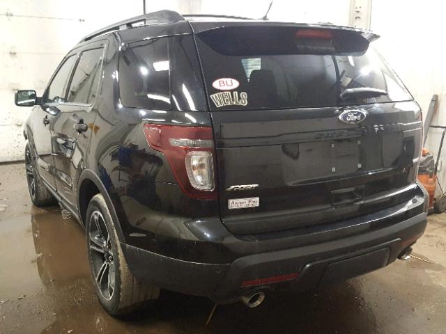 1FM5K8GT2FGB63341 - 2015 FORD EXPLORER S BLACK photo 3