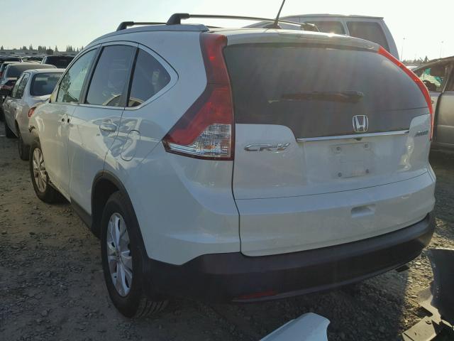 5J6RM4H75EL090122 - 2014 HONDA CR-V EXL WHITE photo 3