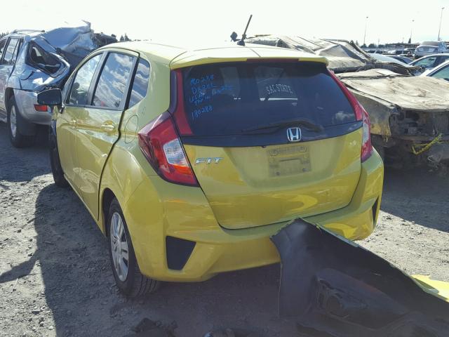 3HGGK5G51FM761778 - 2015 HONDA FIT LX YELLOW photo 3