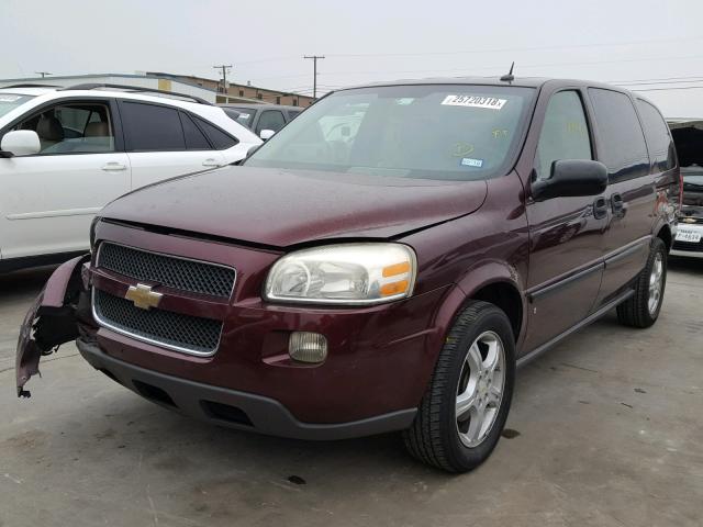 1GNDV23W88D150853 - 2008 CHEVROLET UPLANDER L MAROON photo 2